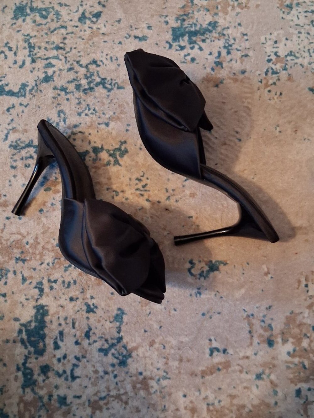 Black slide in heels